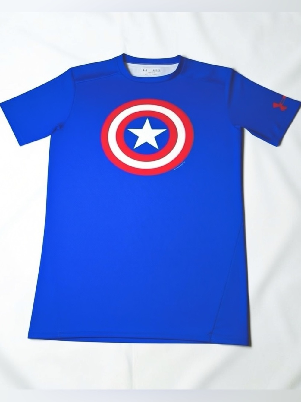 Under Armour Blue Short-Sleeve Captain Shield Graphic Tee